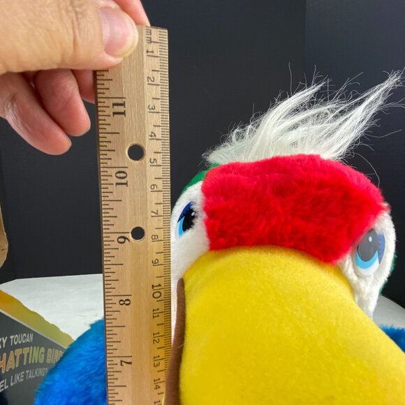 Vintage Toucan Bird Plush Talks Back with Noise Sensor - Picture 10 of 11